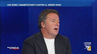 Green pass Matteo Renzi quotMi ha colpito la sintonia tra Meloni e Landiniquot [upl. by Akinnor844]