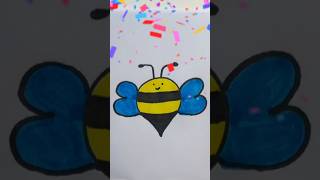 How to draw a Bee Step by step Drawing for kids 💛🐝 [upl. by Mehetabel]