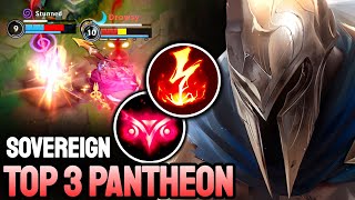 WILD RIFT PANTHEON  TOP 3 PANTHEON GAMEPLAY  SOVEREIGN RANKED [upl. by Mendy]