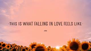 JVKE this is what falling in love feels like Lyrics 1 HOUR LOOP [upl. by Rolyak]