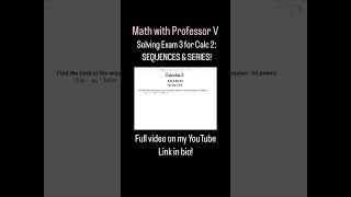 🕵️Finding the common ratio🕵️ in a 🧱geometric series🧱 apcalculus apcalc unit10 shorts [upl. by Sedlik]