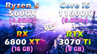 Ryzen 5 5600X  RX 6800 XT vs Core i5 11600K  RTX 3070 Ti  PC Gaming Tested [upl. by Celinda372]