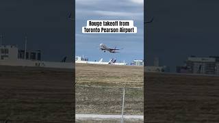 Rouge takeoff from Toronto Pearson Airport aviation canada yyzplanespotting [upl. by Norrek622]