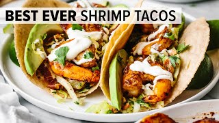 BEST SHRIMP TACOS  a serious flavor explosion [upl. by Juno]