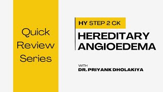 Hereditary Angioedema for Step 2 CK Under 1 Minute [upl. by Pry]