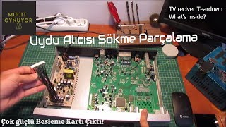 Uydu AlıcısıReciver Sökme parçalama Harika bir Besleme Kartı Çıktı😃 Tv reciver teardown [upl. by Hoffman]