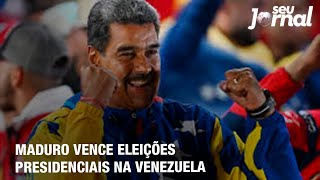 Maduro vence eleições presidenciais na Venezuela [upl. by Newlin794]