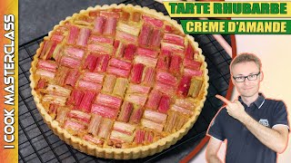 ✅ TARTE A LA RHUBARBE ET CRÈME DAMANDE  Une recette simple facile et rapide qui ne dégorge pas [upl. by Walford]