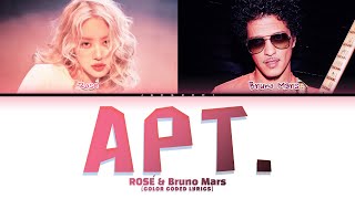 ROSÉ amp Bruno Mars APT Color Coded Lyrics [upl. by Jenette]