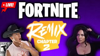 🔴LIVE Fortnite Chapter 2 Remix Countdown Skins Combos amp Ranked Gameplay [upl. by Fenn]