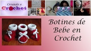 Botines para Bebe Tejidos en Crochet [upl. by Lienaj]