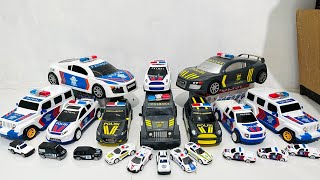 Compilation Police Car Toys 9 type police cars Mini amp Big Police cars toys series 1 [upl. by Einahpts930]