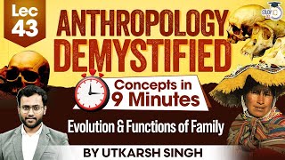 UPSC Mains 2025  UPSC Anthropology Optional Lectures  Evolution amp Functions Of Family [upl. by Masry]