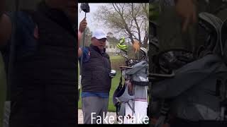 Snake prank‼️🤣😭🏌🏽‍♂️🐍 tbt golf youtubeshorts viral funny shorts [upl. by Merth]