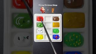 Christmas things guess the mixed colors colormixing oddlysatisfying christmas [upl. by Neened]