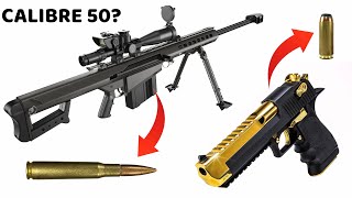 ¿Cuál es la Diferencia entre Calibre 50 BMG 50 Ruso 50 Desert Eagle 50 Beowulf y 50 Alaskan [upl. by Ndnarb]