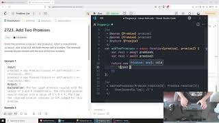 Solving Leetcode Problems  2723 Add Two Promises [upl. by Enirehtac]