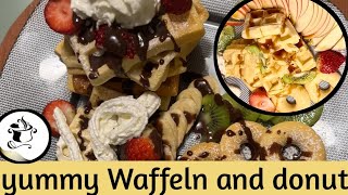 Waffles with donuts  yummy homemade waffles  waffles by Continental Food Diaries [upl. by Aggri]