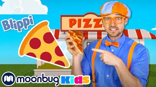 Pizza Song🍕 And More Blippi Videos  Kids Cartoons amp Nursery Rhymes  Moonbug Kids [upl. by Farr348]