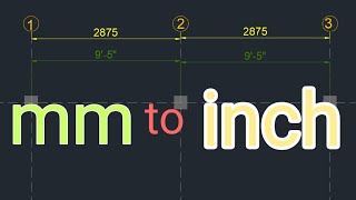 How to convert mm to inches in AutoCADBuilding DrawingAutoCAD Civil [upl. by Neerihs744]