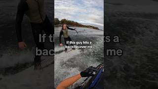 Wakeboard backflip over jetski backflip wakeboarding jetski sendit extremesports lake pov [upl. by Adnerb]