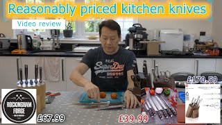 Reasonably priced kitchen knives review by Benson Chik Homgeek Rockingham Forge Cangshan N1 Series [upl. by Eiznekcm]