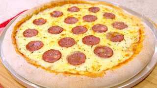 A MELHOR E MAIS FÁCILMASSA DE PIZZA IGUAL DE PIZZARIAACREDITENO FORNO DA SUA CASAIsamara Amâncio [upl. by Jonati]