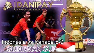 Indonesia 🇮🇩 vs Kanada 50  Badminton Sudirman Cup 2023 [upl. by Iphlgenia]