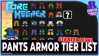 Core Keeper EA  Pants Armor Tier List Starter Level [upl. by Aihcropal698]