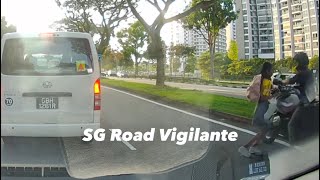 11jul2024 student crossing the road fail to check for oncoming traffic near miss with motorcyclist [upl. by Aisinoid]