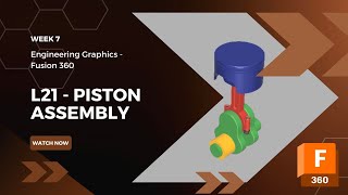 Fusion 360 Piston Assembly [upl. by Viglione37]