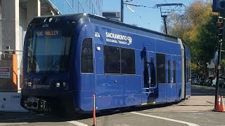 Sacramento Regional Transit New Siemens S700 at Downtown Sacramento 8th amp O Station complication [upl. by Lanoil19]