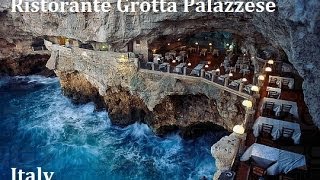 Ristorante Grotta Palazzese  Most romantic restaurant in the world a must see  Italy [upl. by Salakcin]