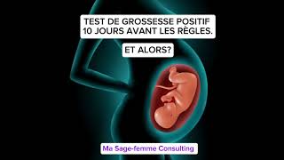 TEST DE GROSSESSE POSITIF AVANT REGLES grossesse enceinte maman [upl. by Cleve]