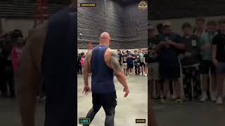 A surprise visit from The Rock 🔥 wwe shorts therock wrestlingnews [upl. by Oria]