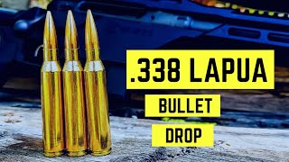 338 Lapua Bullet Drop  Demonstrated and Explained Three Different Bullet Weights [upl. by Lynn261]