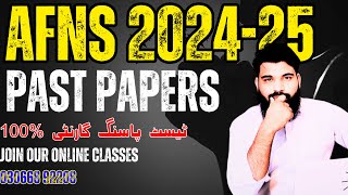 AFNS Past Papers Mcqs 20225  AFNS 2024 Initial Test Preparation [upl. by Theodora]