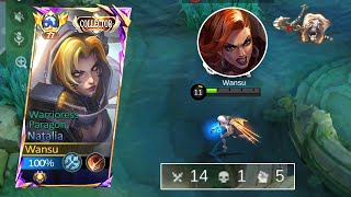 GLOBAL NATALIA ROAM FACING NEW META ROAM HILDA 💀  NATALIA GAMEPLAY  MLBB [upl. by Reis236]