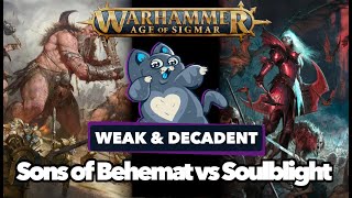 Sons of Behemat vs Soulblgiht Gravelords Age of Sigmar Battle Report [upl. by Esirehc137]