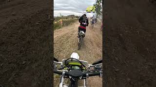 2 stroke dirt bike racing  AWRCS round 10  Husqvarna te150  part 1 [upl. by Nyer]