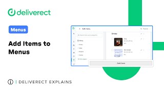 Menus  Add Items to Menus  Deliverect Explains [upl. by Lerret]