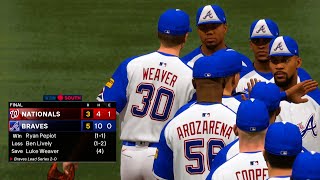 41325 BRAVES TAKE FIRST 2 VS NATS MOVE INTO 1ST PLACE TIE Franchise Year 2 [upl. by Jovitah]