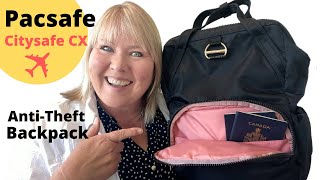 Pacsafe CitySafe CX AntiTheft Backpack FULL REVIEW [upl. by Hemetaf]