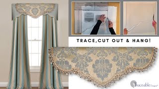 Traceable Designer  Make amazing cornice valances without sewing Trace Cut Out amp Hang diy [upl. by Barbette]