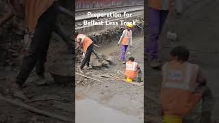 Ballast Less Track at Bankura Station bankura railway ballastless amritbharat track shorts [upl. by Nnairol]