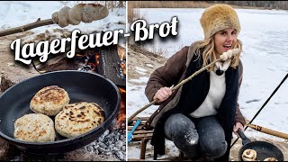 Brot aus der Pfanne  so geht StockbrotTeig  OutdoorKüche Teil 2  Felicitas Then [upl. by Ettelrac]