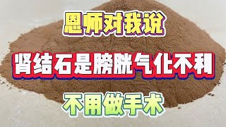 恩师对我说，肾结石是膀胱气化不利了，不用做手术 [upl. by Hoag]