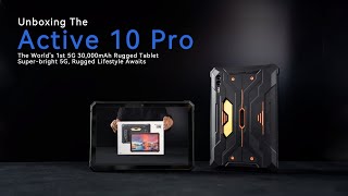 Blackview Active 10 Pro Unboxing  World’s 1st 5G 30000mAh Rugged Tablet with 400lm Camping Light [upl. by Nedyah451]