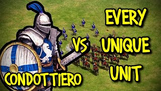 CONDOTTIERO vs EVERY UNIQUE UNIT  AoE II Definitive Edition [upl. by Huskey85]