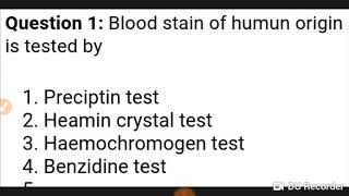 Forensic mcq part 1 [upl. by Naanac]